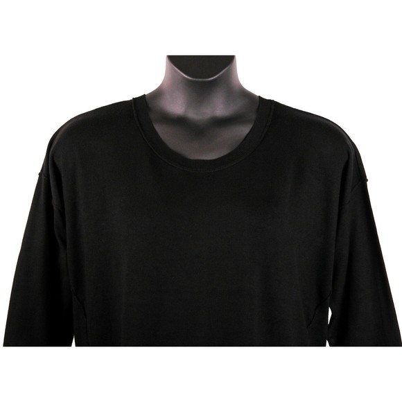 Lane Bryant Womens Sweater 14/16 Scoop Neck Reverse Seam Lightweight Basic Black - Picture 3 of 11